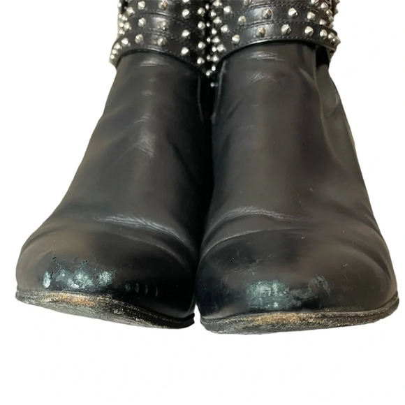 Saint Laurent YSL French 85 Studded Ankle Booties Size EU 37 US 7 Calfskin Boots - Picture 6 of 14